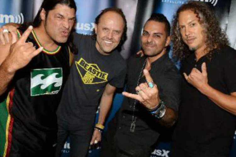 Os membros da banda Metallica: "tocaremos em uma cúpula e o show será transmitido por fones de ouvido", disse o grupo (Theo Wargo/AFP)