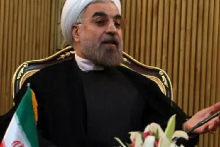 Hassan Rohani, presidente do Irã: dois países iniciaram uma aproximação política depois da eleição do moderado Rohani (Atta Kenare/AFP)