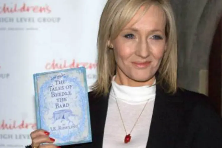 
	J. K. Rowling: autora ir&aacute; publicar novas hist&oacute;rias sobre Harry Potter
 (Andy Buchanan/AFP)