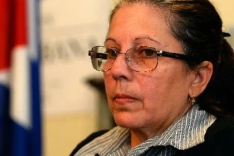 Ofelia Acevedo,  viúva do falecido líder Oswaldo Payá: "dissidentes que estão trabalhando em Cuba são vítimas de ameaças", disse (Gerard Julien/AFP)