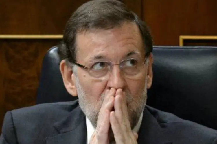 
	Mariano Rajoy: a brincadeira acontece num momento de grande tens&atilde;o entre o governo central e o executivo catal&atilde;o
 (Dani Pozo/AFP)