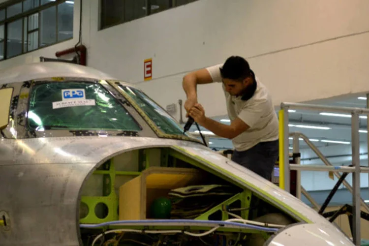 
	Processo de produ&ccedil;&atilde;o de um avi&atilde;o na Embraer, em S&atilde;o Jos&eacute; dos Campos
 (Julia Carvalho/EXAME.com)
