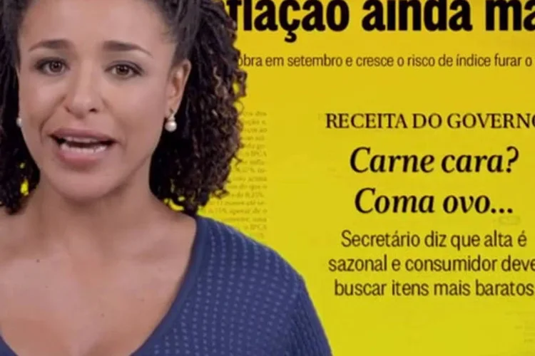 Frame de propaganda eleitoral de Aécio Neves (PSDB) sobre inflação: Boa parte do horário eleitoral de hoje foi para criticar política econômica de Dilma Rousseff (PT)  (Reprodução/YouTube)