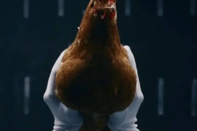 
	Comercial &quot;Chicken&quot;, da Mercedes: concorrente publicou par&oacute;dia com destino m&oacute;rbido para a estrela da campanha
 (Divulgação)