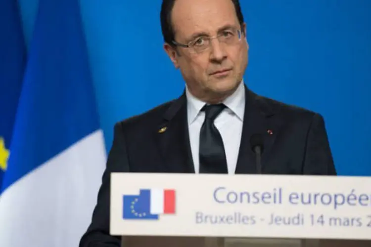 
	O presidente franc&ecirc;s Fran&ccedil;ois Hollande:&nbsp;Hollande anunciou na quarta-feira projetos de lei para moralizar a vida pol&iacute;tica, o que foi considerado insuficiente pela oposi&ccedil;&atilde;o de direita.
 (AFP / Bertrand Langlois)