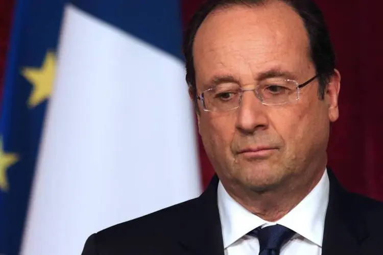
	Fran&ccedil;ois Hollande: apenas 45% acredita que Hollande se apresentar&aacute; como candidato
 (Philippe Wojazer/Reuters)
