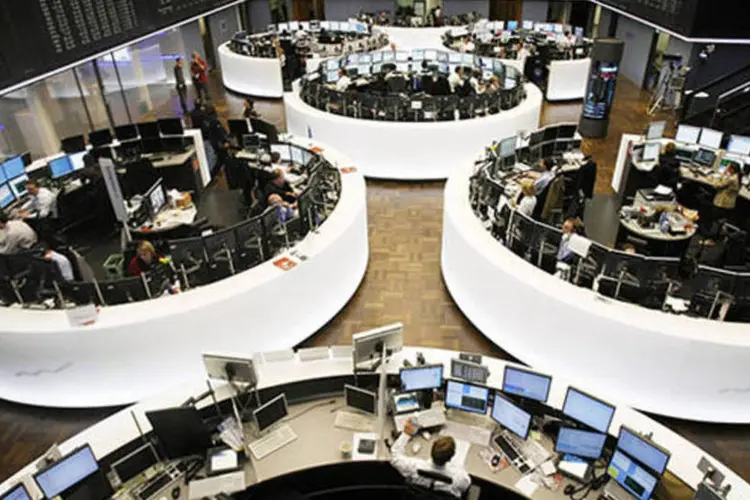 Bolsa de Frankfurt: quedas provocaram perdas de 4 trilhões de dólares nos mercados acionários mundiais (Getty Images/Getty Images)