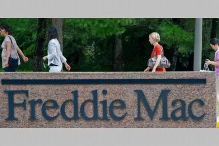 Logo da Freddie Mac é vista em edifício da empresa em julho de 2008 na Virgínia (Paul J. Richards/AFP)
