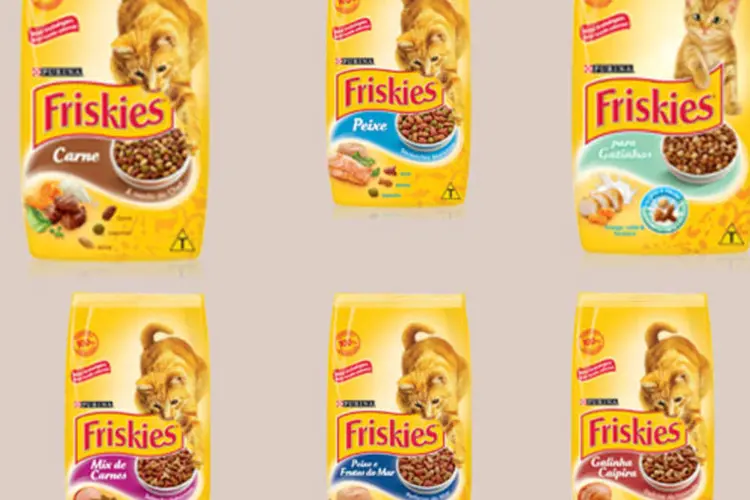 Novas embalagens de Friskies, lançadas pela Nestlé Purina (Divulgação)