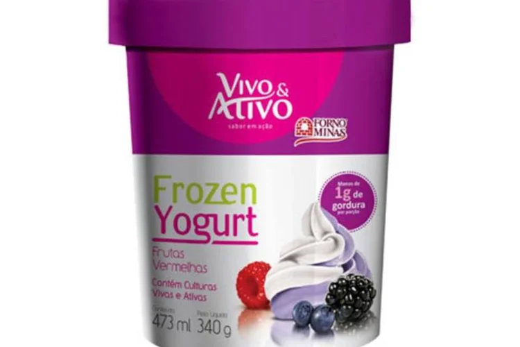 Frozen yogurt Vivo & Ativo é uma das novidades, disponível nos sabores morango e chocolate, frutas vermelhas e natural (Divulgação)