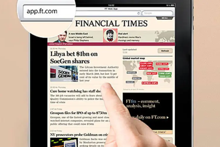 O Financial Times vem colecionando bons resultados com seu aplicativo baseado na web (Reprodução)