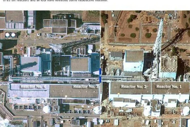 Página com fotos de antes e de depois de tsunami no Japão foi a mais compartilhada pelos americanos (Reprodução)