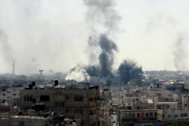
	Fuma&ccedil;a &eacute; vista em Gaza: Israel est&aacute; diminuindo sua ofensiva apesar da aus&ecirc;ncia de um acordo com o Hamas
 (Said Khatib/AFP)