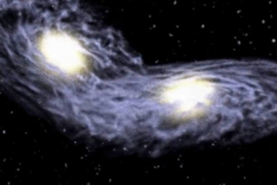 Galáxias: quase todas as fusões mostram regiões de gás molecular em forma de panqueca (NAOJ)