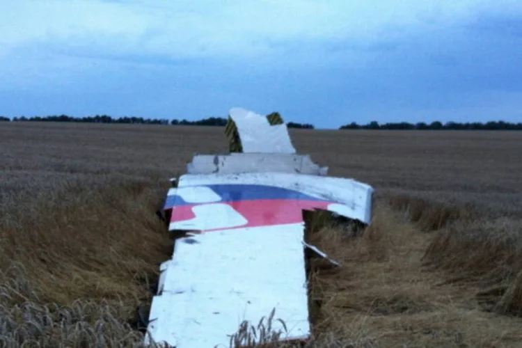 Parte da fuselagem do Boeing 777 da Malaysia Airlines (AFP/Getty Images)