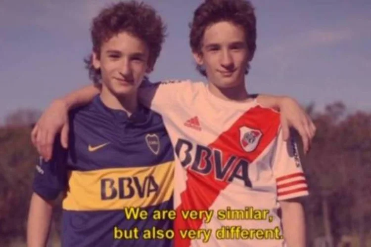 
	O filme conta a hist&oacute;ria de Maxi e Valen, dois g&ecirc;meos fisicamente id&ecirc;nticos, mas com uma grande diferen&ccedil;a: os times de futebol
 (Reprodução/YouTube)