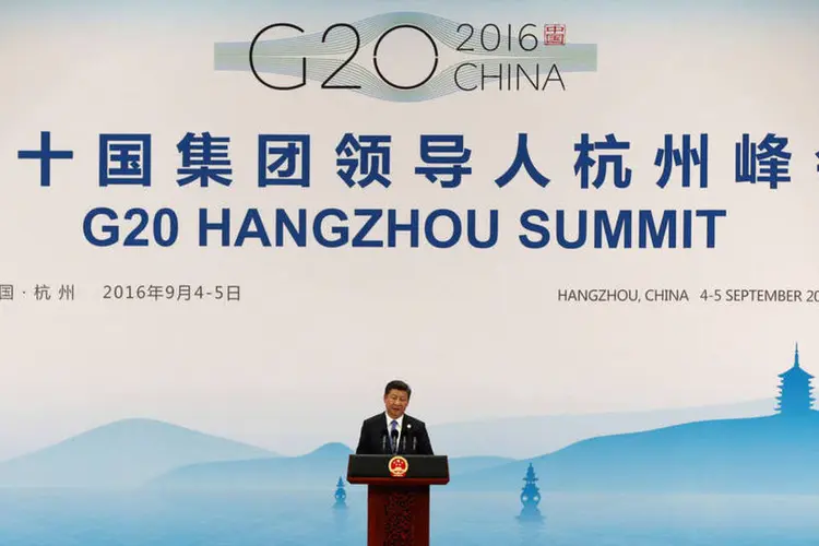 
	Xi Jinping: o G20 resolveu concentrar esfor&ccedil;os nos pa&iacute;ses em desenvolvimento
 (Damir Sagolj/Reuters)