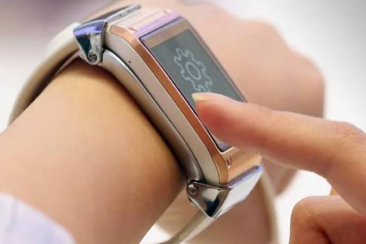 
	Rel&oacute;gio inteligente Galaxy Gear, da Samsung
 (Sean Gallup / Getty Images)