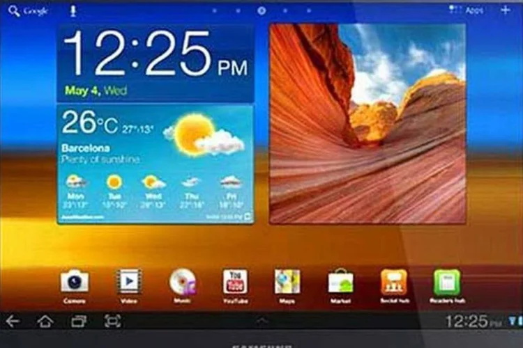 O Galaxy Tab 10.1 tem tela maior, mas é mais fino e mais potente que o modelo inicial dessa série da Samsung  (Divulgação)