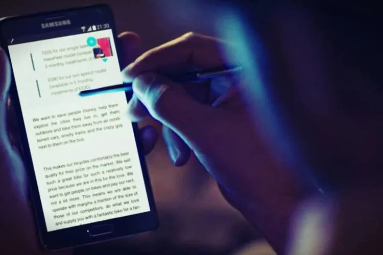 
	Galaxy Note 4: a vers&atilde;o anterior do smartphone da Samsung j&aacute; tinha uma mem&oacute;ria poderosa de 3 GB
 (Samsung Mobile Brasil/YouTube)