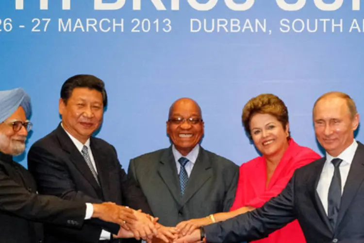 Foto oficial da V Cúpula do BRICS: “o governo e o povo brasileiro têm noção da importância do continente africano na formação do povo brasileiro”, disse Dilma (Roberto Stuckert Filho/PR)