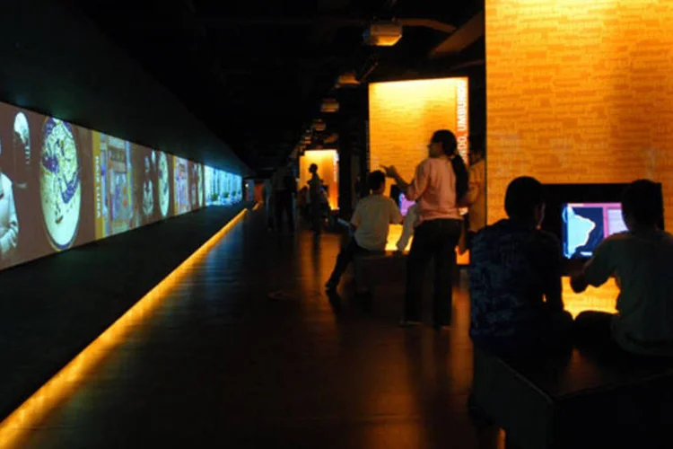 Mais perto do futuro: o Museu da Língua Portuguesa foi montado com recursos multimídia para substituir o acervo (Bia Parreiras / Viagem e Turismo)