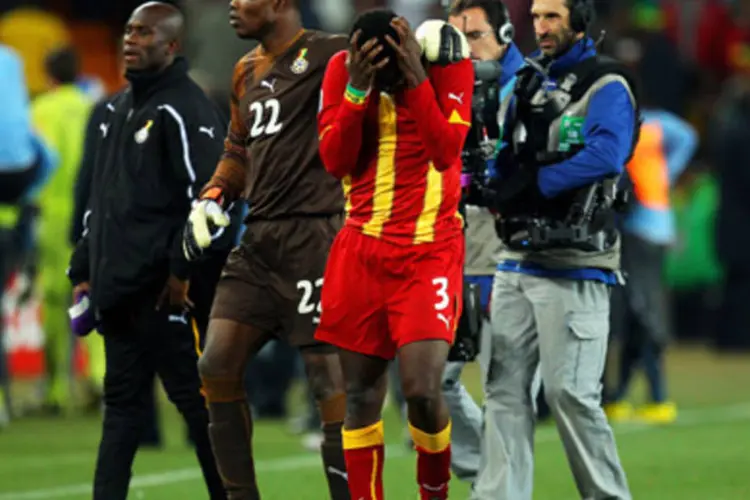 Seleção de Gana foi desclassifiada em disputa com o Uruguai nas quartas de final  (Cameron Spencer/Getty images)