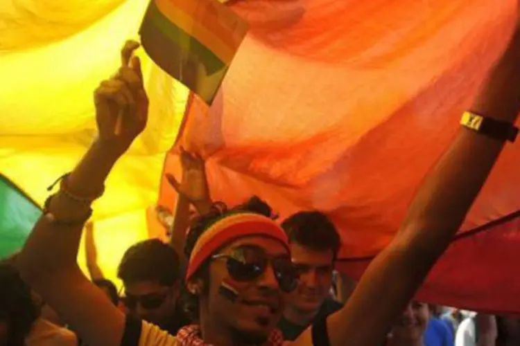A Suprema Corte de Nova Délhi descriminalizou em 2009 as relações sexuais entre adultos do mesmo sexo
 (Punit Paranjpe/AFP)