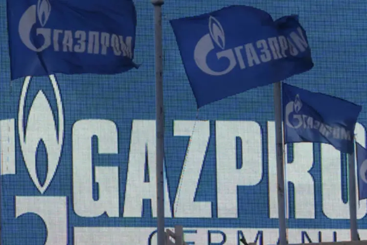 
	Gazprom em S&atilde;o Petersburgo: vendas para Uni&atilde;o Europeia rende uma m&eacute;dia de 5 bilh&otilde;es de d&oacute;lares por m&ecirc;s em receita para a companhia
 (Alexander Demianchuk/Reuters)
