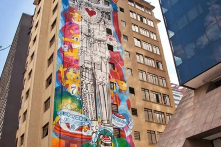 Painel da GE na Avenida Paulista:  painéis iniciais ficarão na Rua da Consolação e na Avenida Paulista, nos bairros da Consolação e Cerqueira Cézar (Divulgação)