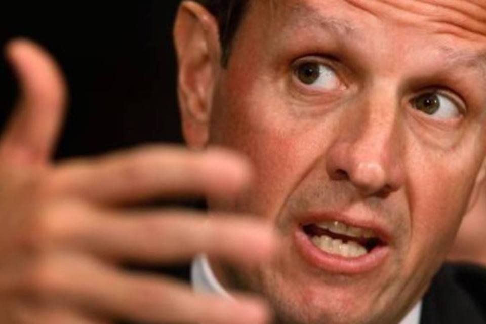 O secretário do Tesouro dos Estados Unidos, Timothy Geithner: reforma do iuan é uma decisão somente da China. (.)