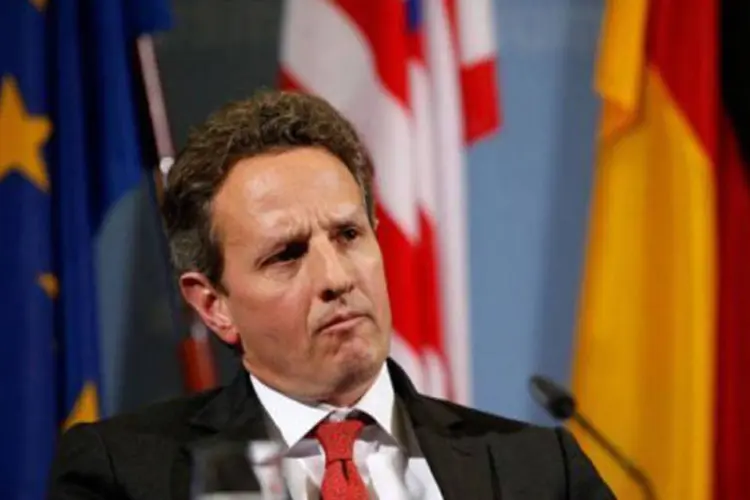 O secretário americano do Tesouro, Timothy Geithner: "destaquei até que ponto é importante para os EUA e o resto do mundo que a Europa tenha êxito e confio que terá" (David Gannon/AFP)
