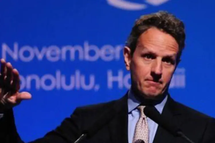 Geithner pedirá medidas mais corajosas para rápida saída da crise (Richard A. Brooks/AFP)