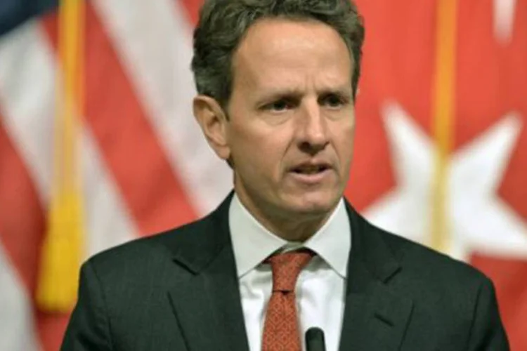 
	Secret&aacute;rio do Tesouro americano, Timothy Geithner: pol&iacute;tico &eacute; o principal negociador do governo para o &quot;abismo fiscal&quot;
 (Paul J. Richards/AFP)