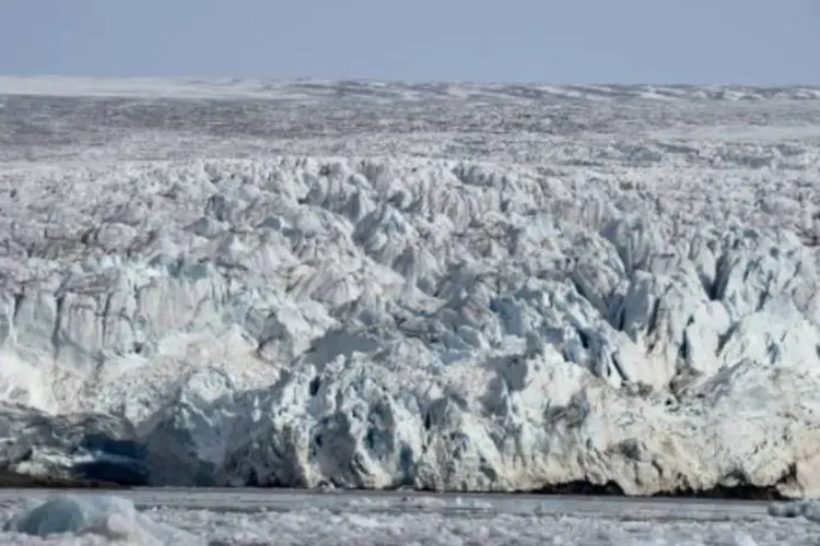 A geleira de Kronebreen, em Spitzberg, Noruega (Dominique Faget/AFP)