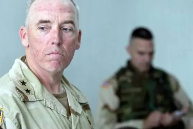 O general Geoffrey Miller: Guantánamo começou a receber suspeitos de terrorismo quatro meses depois dos atentados de 11 de setembro de 2001 (Anja Niedringhaus/AFP)