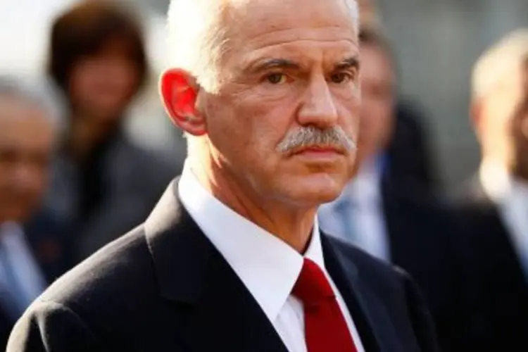 George Papandreou, primeiro-ministro grego, hoje culpa os especuladores pelo aumento dos custos da dívida (Getty Images)