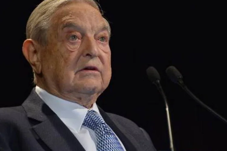 O magnata americano George Soros: "A Ucrânia está defendendo a União Europeia (UE) de uma agressão russa" (Mike Coppola/AFP)