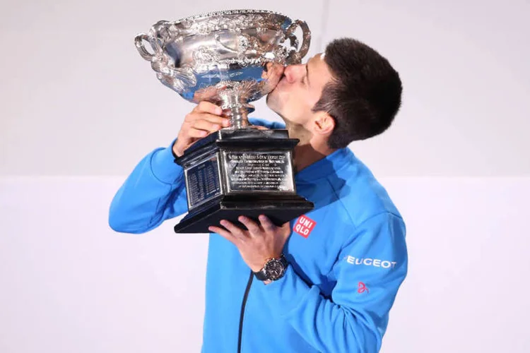 
	Djokovic: o tenista venceu o Aberto da Austr&aacute;lia pela sexta vez
 (Michael Dodge/Getty Images)