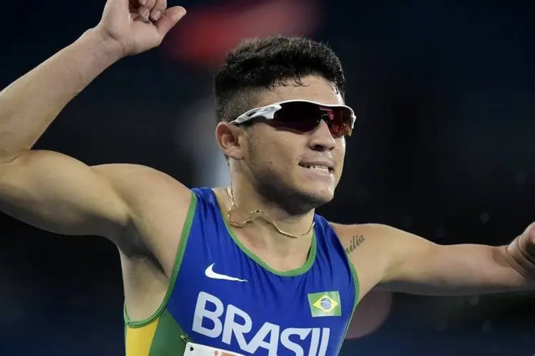
	Petrucio Ferreira dos Santos: velocista de 19 anos atingiu a marca de 10s67
 (Alexandre Loureiro / Getty Images)