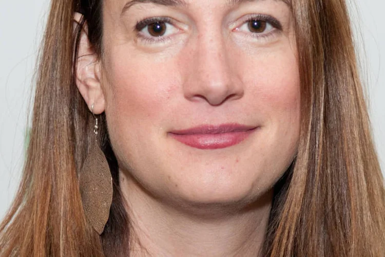 Gillian Flynn durante um evento beneficente na Universidade de Illinois, em Chicago  (Daniel Boczarski/Getty Images)