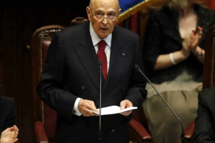 Napolitano, de 87 anos, é o primeiro presidente a ser reeleito na Itália (REUTERS/Tony Gentile)