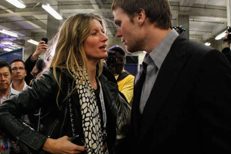 Gisele Bündchen e Tom Brady após derrota no Super Bowl: ela culpou colegas do marido pelo resultado (Getty Images)