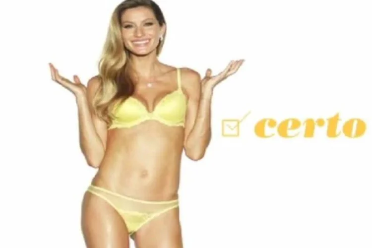 Gisele Bündchen: modelo é garota-propaganda da fabricante de lingeries Hope (Reprodução)