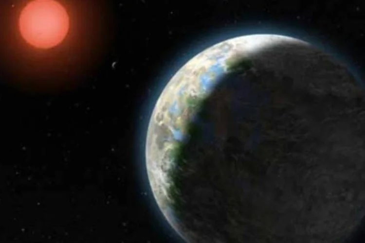 Ilustração mostra o planeta Gliese 581g e outros exoplanetas ao redor da estrela (.)