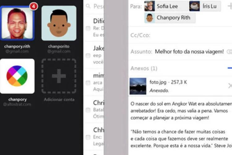 Novo app: relação do Gmail com os outros serviços do Google ganhou força porque os links de ambos, recebidos via e-mail, agora são abertos nos próprios aplicativos (Reprodução)