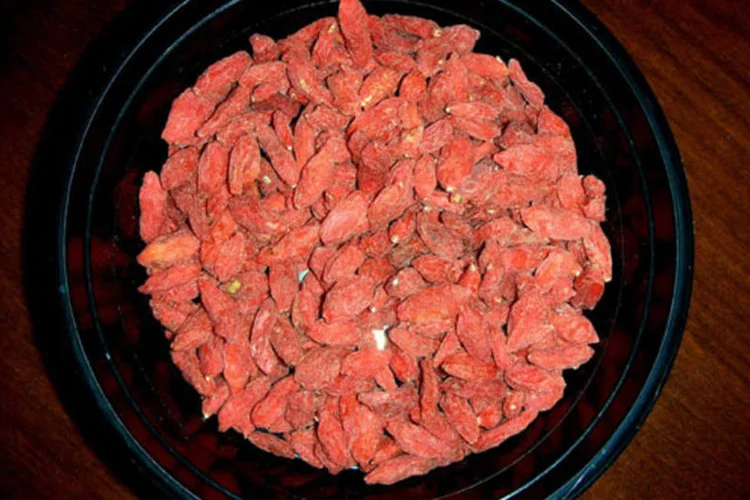 No Brasil, a goji berry é encontrada dessecada, pois é mais fácil de ser transportada e estocada (Wikimedia Commons)