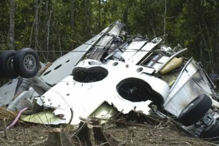 
	Destro&ccedil;os do Boeing da Gol: acidente aconteceu no dia 29 de setembro de 2006, no norte de Mato Grosso
 (Divulgação/Força Aérea Brasileira)