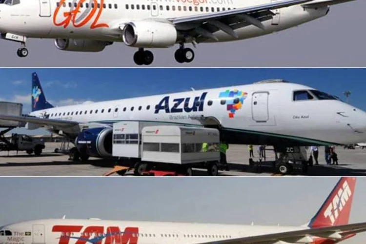 TAM Linhas Aéreas liderou o mercado doméstico em outubro, com 39,62% de participação, seguida pela GOL Linhas Aéreas, com 37,08% (EXAME/Divulgação)