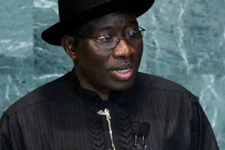 
	Goodluck Jonathan, presidente da Nig&eacute;ria:&nbsp;jovens foram sequestradas em abril
 (Chris McGrath/Getty Images)